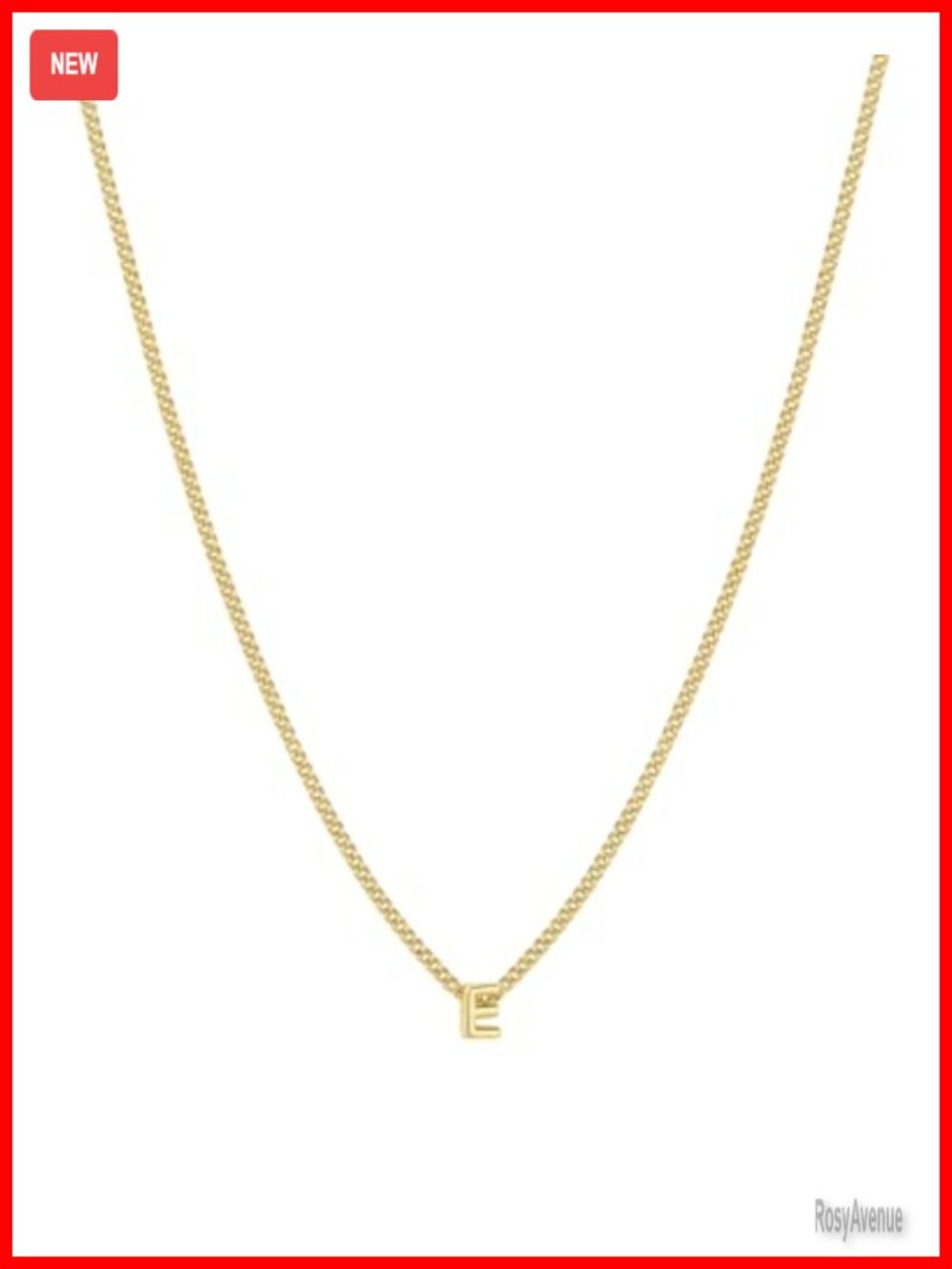 18k Gold-Plated Brass Mini Alphabet Necklace 16-18" Initial Charm